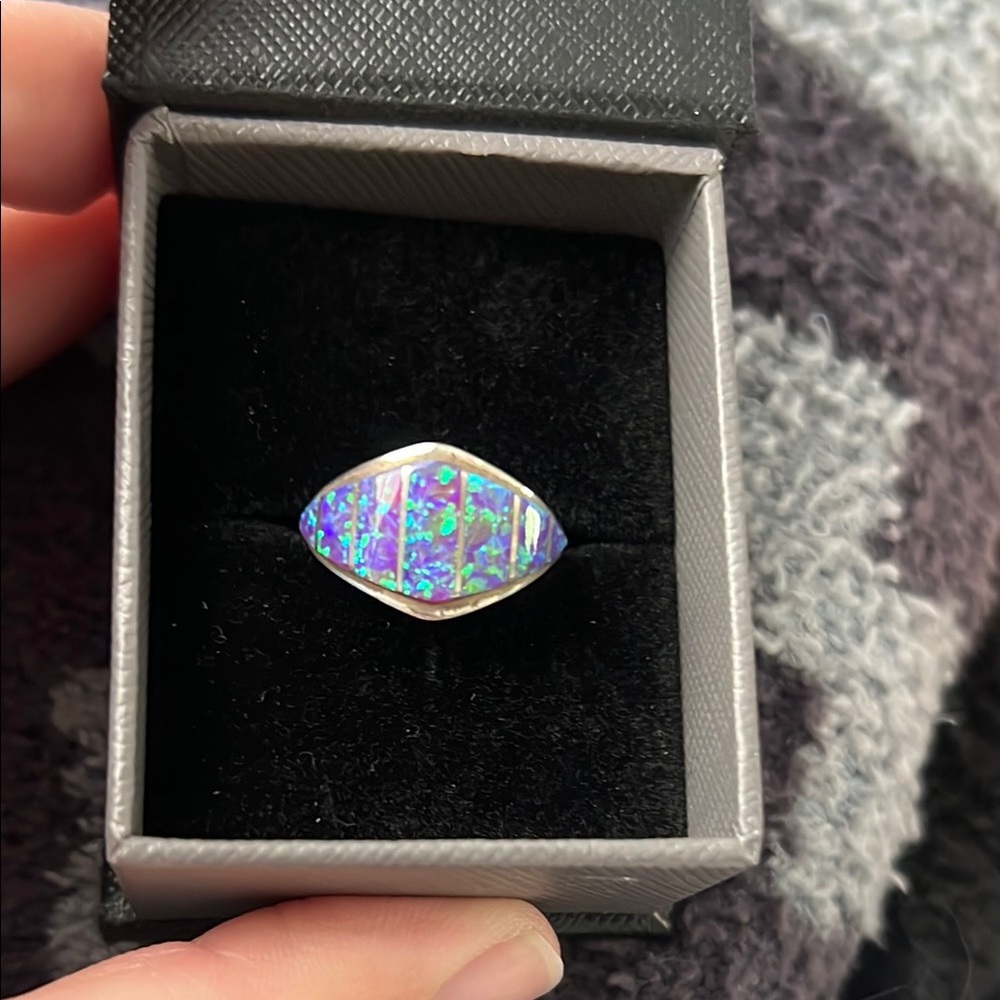 Purple Opal Ring